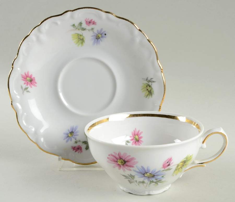 Margo Footed Cup & Saucer Set by Winterling - Bavaria-1