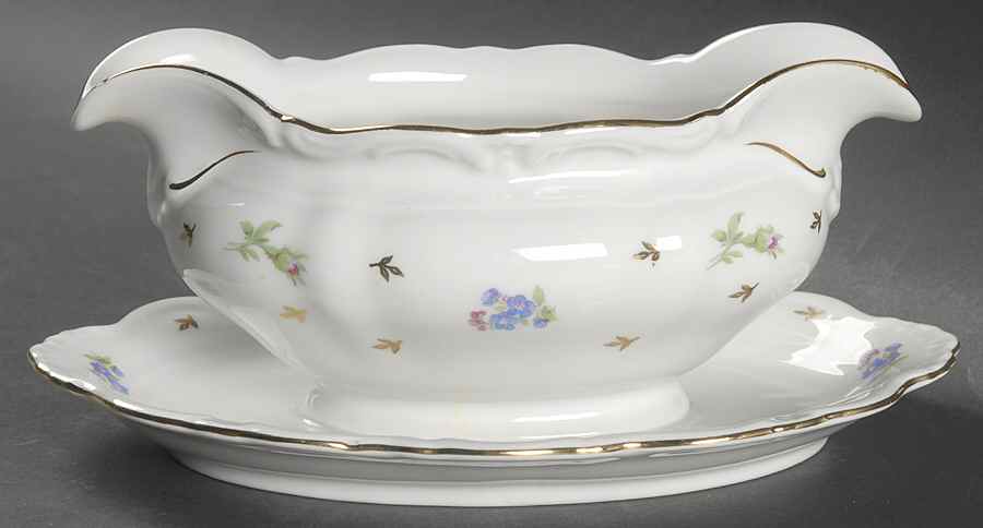 Mayfield Gravy Boat with Attached Underplate by Winterling - Bavaria-1