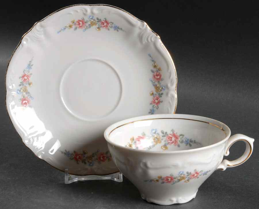Mayerling (Scalloped) Flat Cup & Saucer Set by Winterling - Bavaria-1
