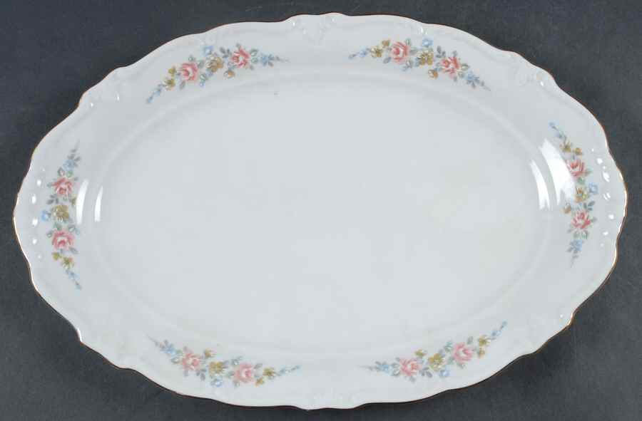 Mayerling (Scalloped) 12" Oval Serving Platter by Winterling - Bavaria-1