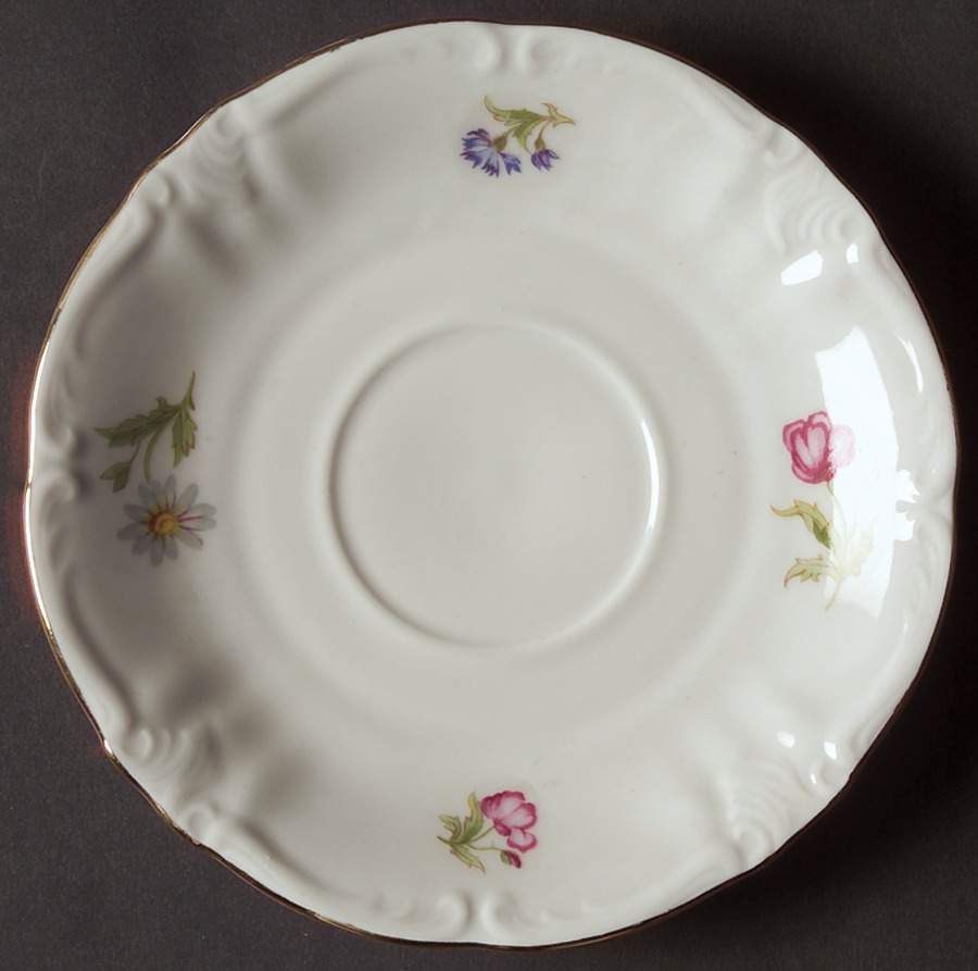 Mignon (Gold Backstamp, Scalloped) Saucer for Flat Cup by Winterling - Bavaria-1