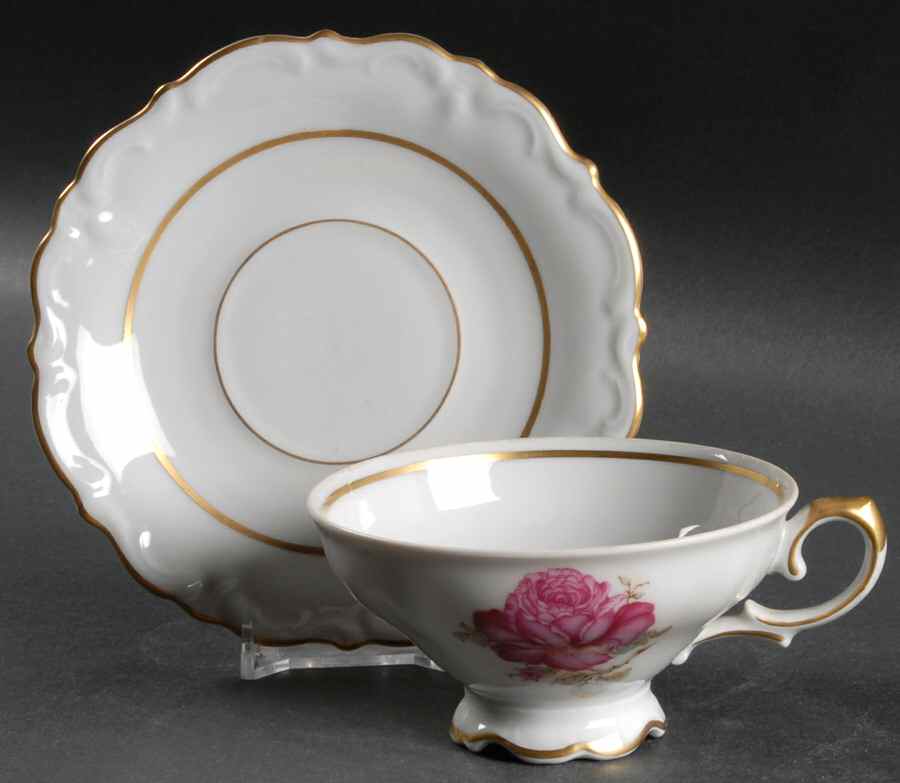 Minuet Footed Cup & Saucer Set by Winterling - Bavaria-1