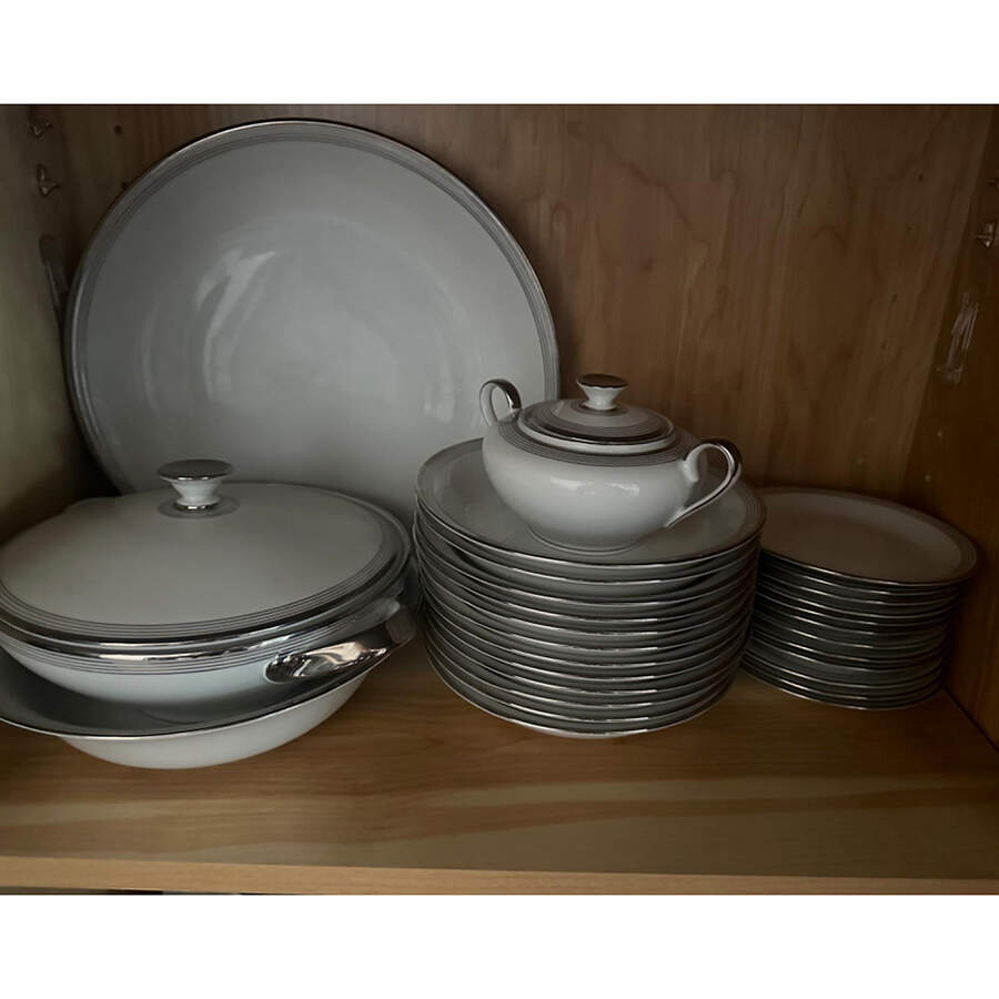 Platinite Round Covered Vegetable by Winterling - Bavaria-1