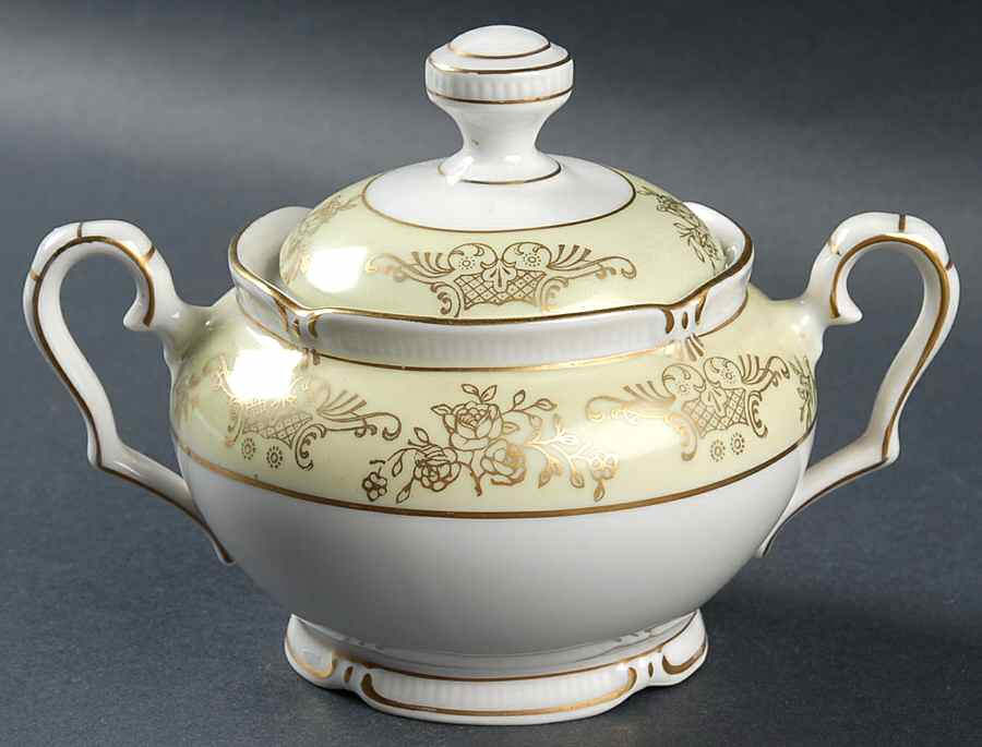 Royal Chartreuse Sugar Bowl & Lid by Winterling - Bavaria-1