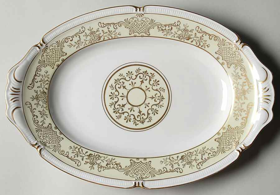 Royal Chartreuse 12" Oval Serving Platter by Winterling - Bavaria-1