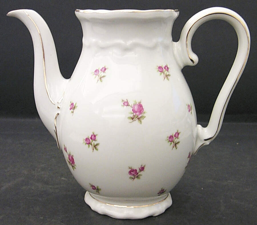 Rosebud (Rim Shape) Coffee Pot No Lid by Winterling - Bavaria-1