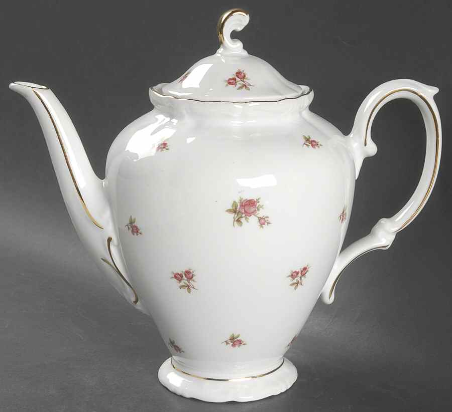 Rosebud (Rim Shape) Coffee Pot & Lid by Winterling - Bavaria-1