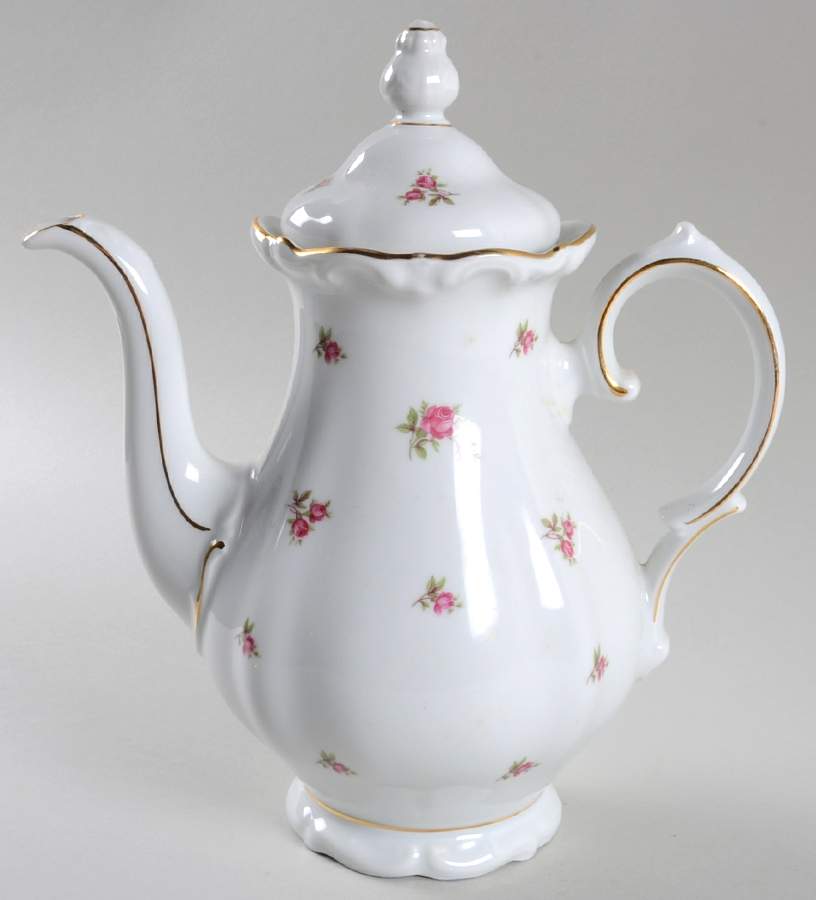 Rosebud (Rim Shape) Coffee Pot & Lid by Winterling - Bavaria-1