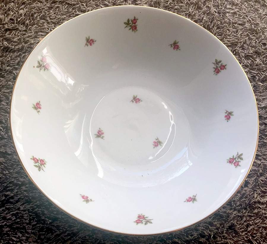 Rosebud (Coupe Shape) 9" Round Vegetable Bowl by Winterling - Bavaria-1