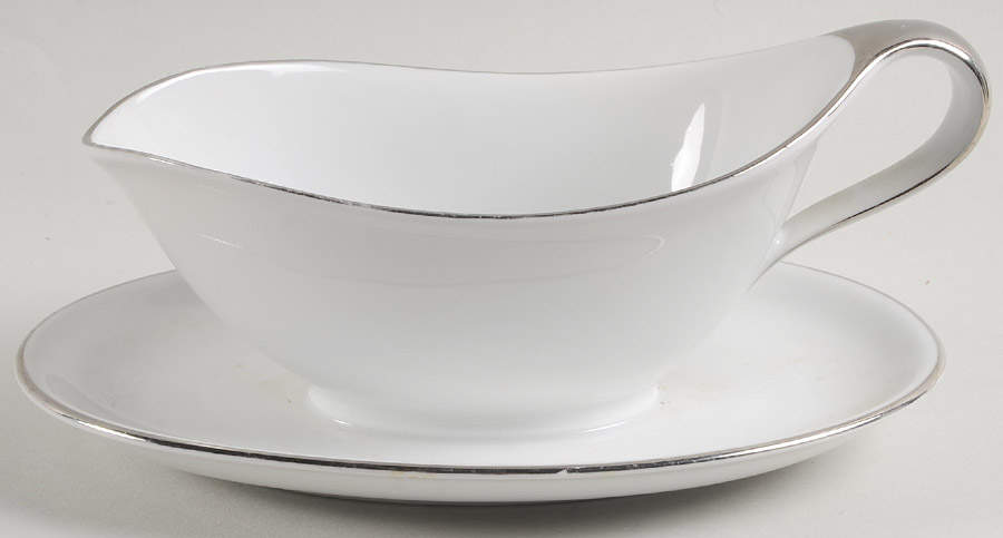 Silverbrook Gravy Boat with Attached Underplate by Winterling - Bavaria-1