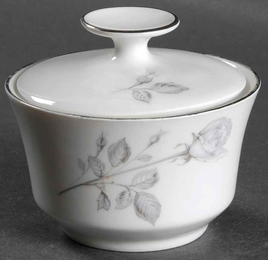 Snow Rose Sugar Bowl & Lid by Winterling - Bavaria-1