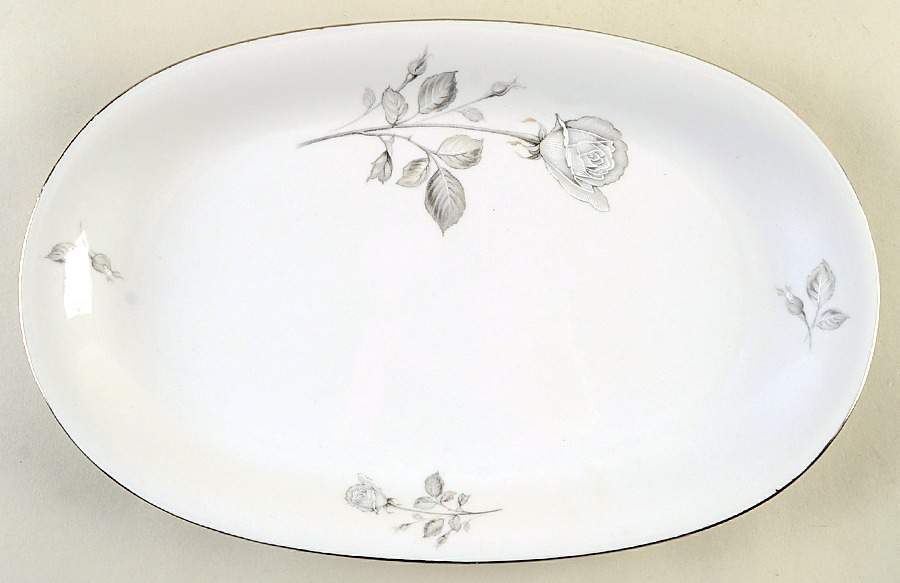 Snow Rose 14" Oval Serving Platter by Winterling - Bavaria-1
