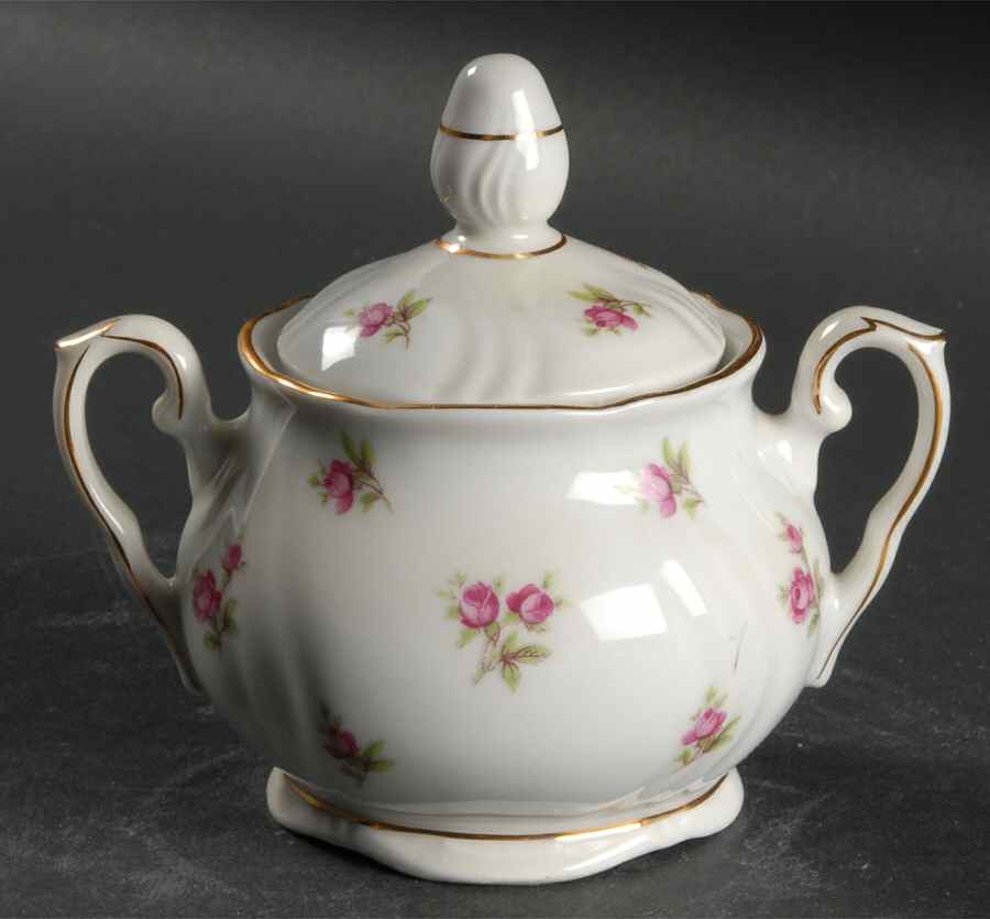 Spring Roses (Swirl) Mini Sugar Bowl & Lid by Winterling - Bavaria-1