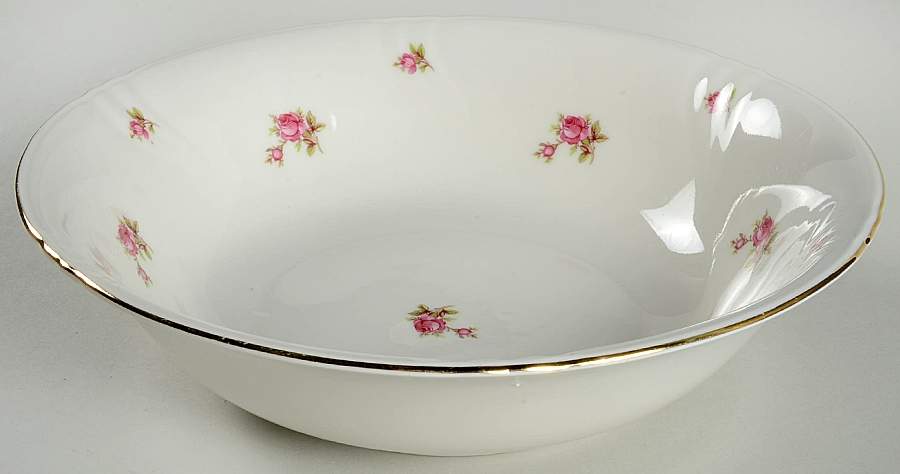 Spring Roses (Swirl) 9" Round Vegetable Bowl by Winterling - Bavaria-1