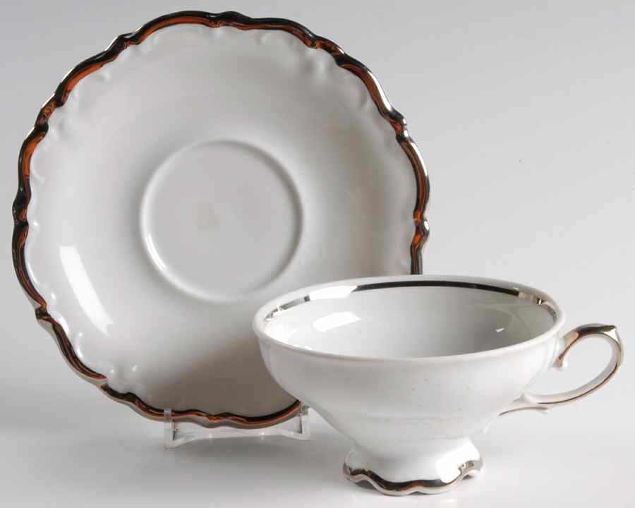 Sylvia Footed Cup & Saucer Set by Winterling - Bavaria-1