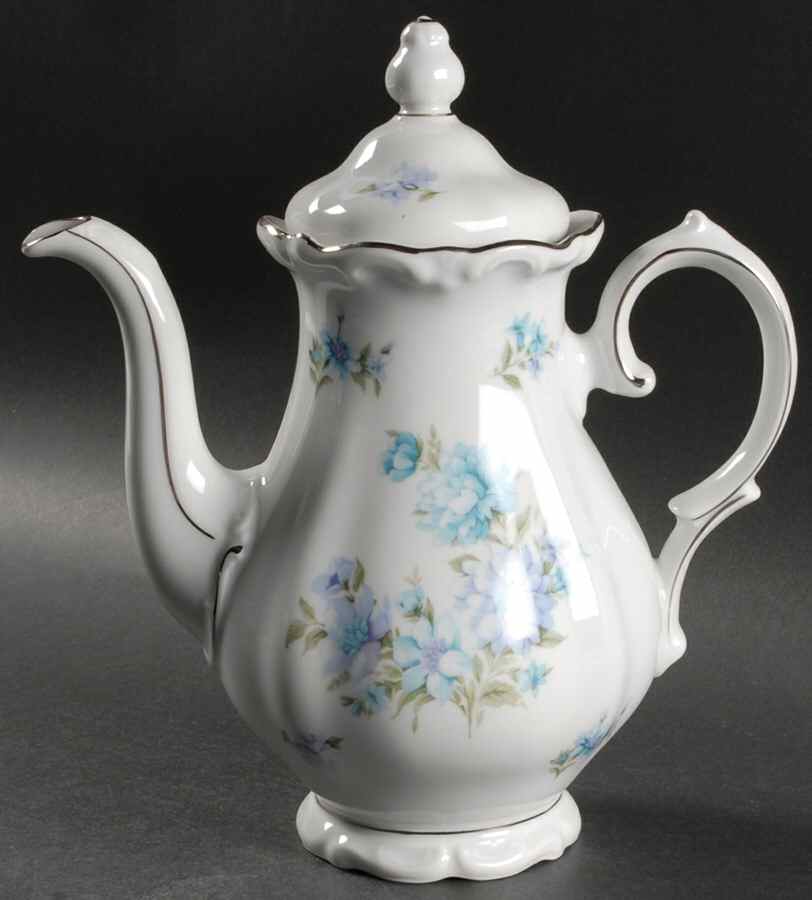 Tivoli (Scallop, Scroll Fan Edge) Coffee Pot & Lid by Winterling - Bavaria-1