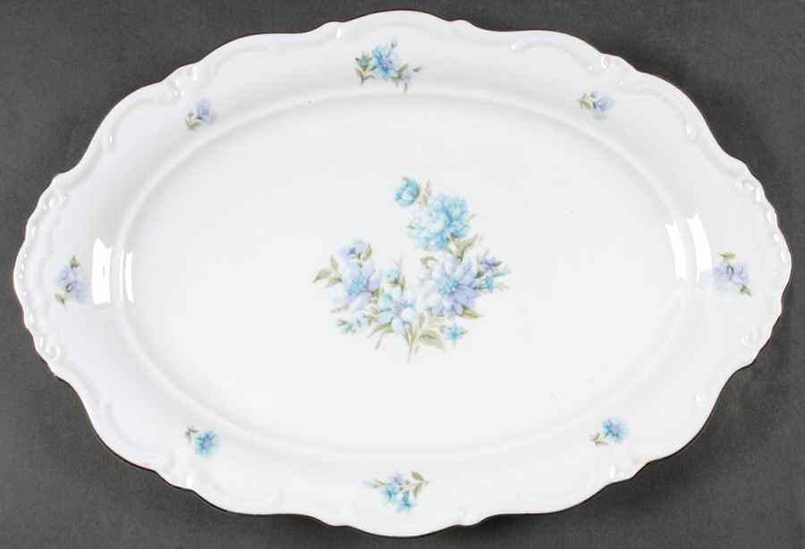 Tivoli (Scallop, Scroll Fan Edge) 15" Oval Serving Platter by Winterling - Bavaria-1