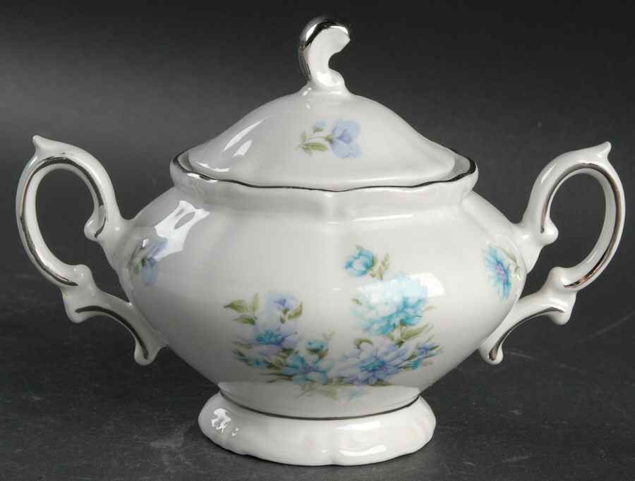 Tivoli (Scallop, Scroll Fan Edge) Sugar Bowl & Lid by Winterling - Bavaria-1