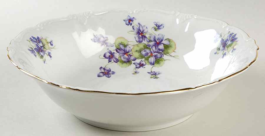 Violets 9" Round Vegetable Bowl by Winterling - Bavaria-1