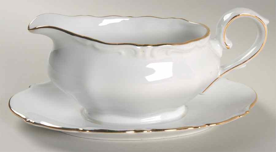 WIG107 Gravy Boat with Attached Underplate by Winterling - Bavaria-1