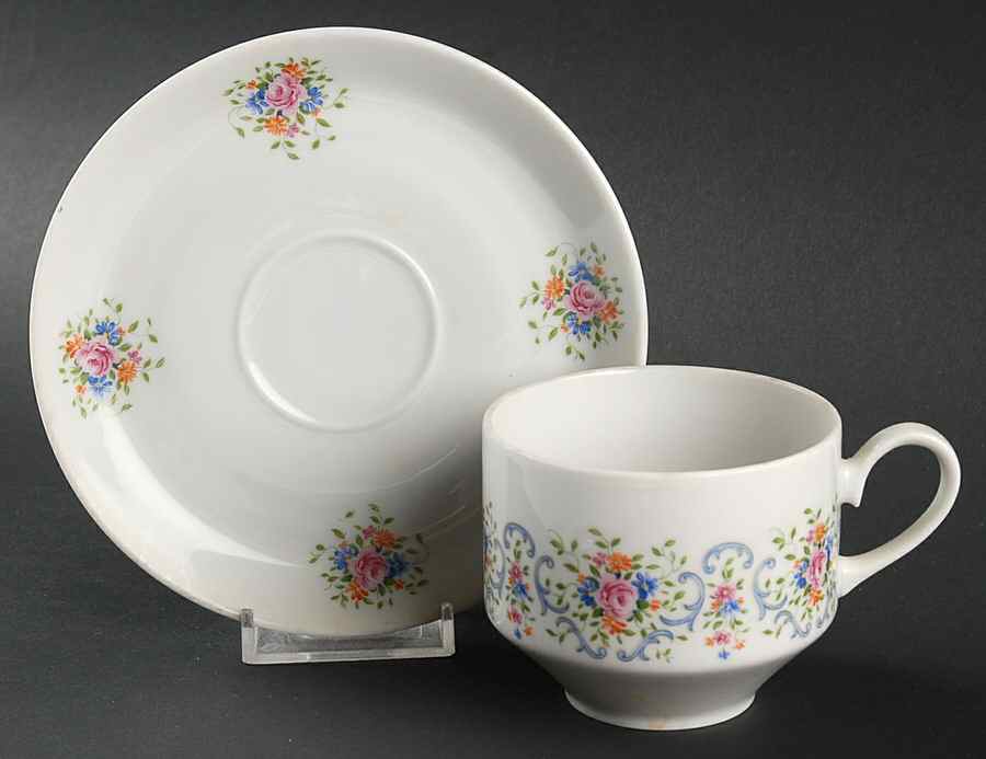 WIG110 Flat Cup & Saucer Set by Winterling - Bavaria-1