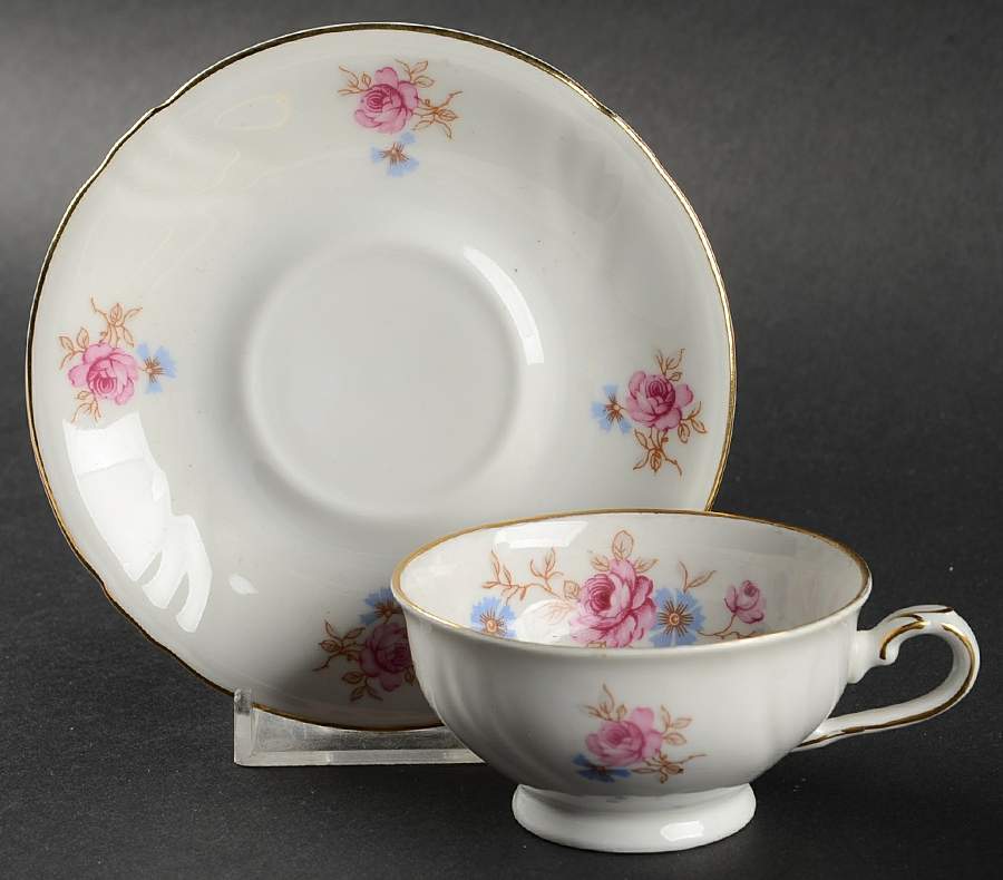 WIG115 Flat Demitasse Cup & Saucer Set by Winterling - Bavaria-1