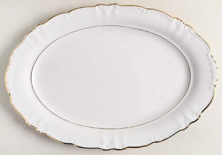 Heirloom Gold 13" Oval Serving Platter by Winterling - Bavaria-1