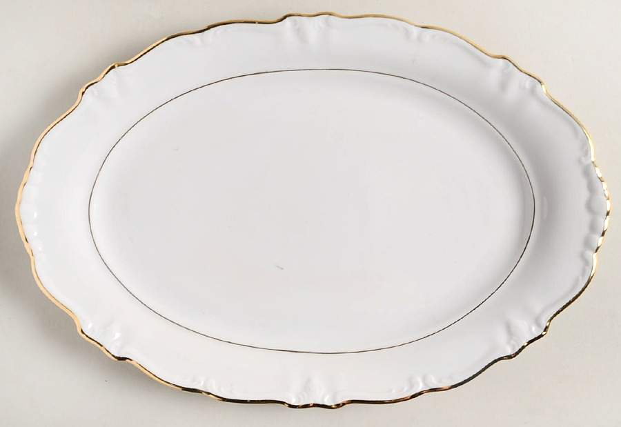 Heirloom Gold 12" Oval Serving Platter by Winterling - Bavaria-1