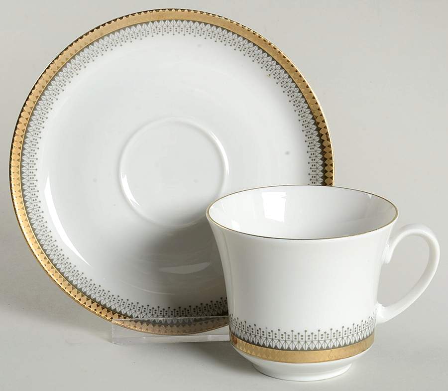 WIG144 Flat Cup & Saucer Set by Winterling - Bavaria-1