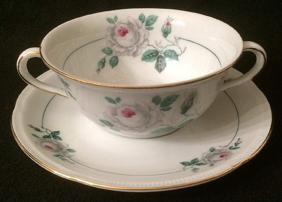 WIG153 Flat Cream Soup Bowl & Saucer Set by Winterling - Bavaria-1