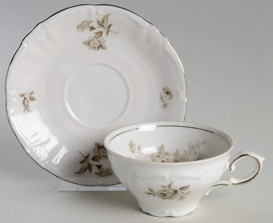 WIG154 Flat Cup & Saucer Set by Winterling - Bavaria-1