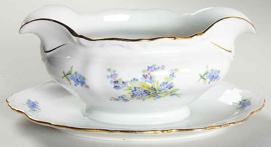 WIG176 Gravy Boat with Attached Underplate by Winterling - Bavaria-1