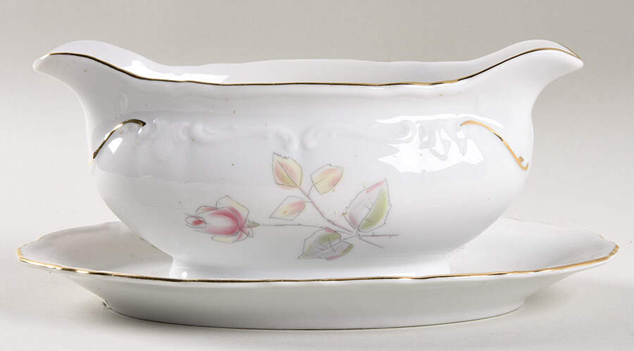 WIG21 Gravy Boat with Attached Underplate by Winterling - Bavaria-1