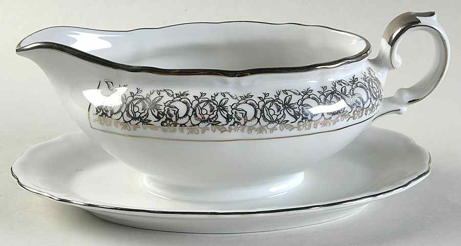 WIG26 Gravy Boat with Attached Underplate by Winterling - Bavaria-1