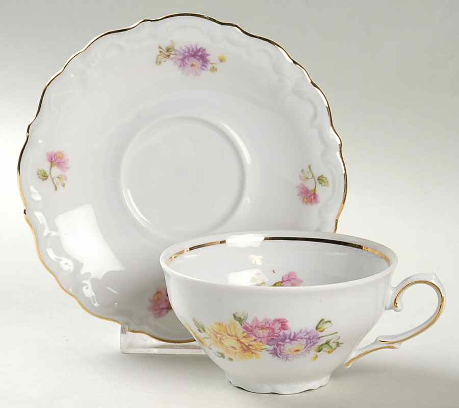 WIG38 Flat Cup & Saucer Set by Winterling - Bavaria-1