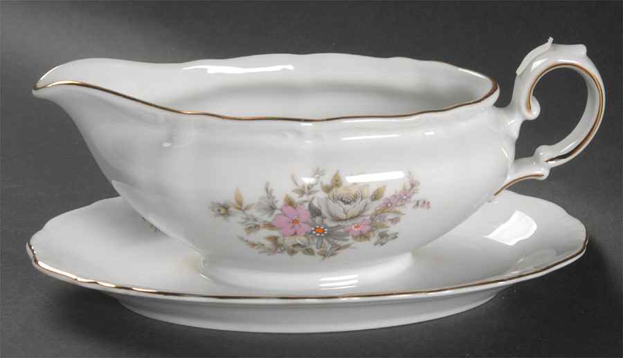 WIG44 Gravy Boat with Attached Underplate by Winterling - Bavaria-1