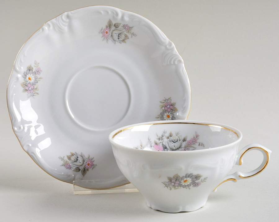WIG44 Flat Cup & Saucer Set by Winterling - Bavaria-1