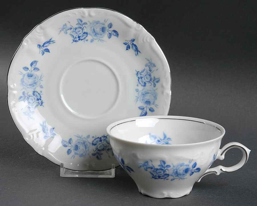 WIG5 Flat Cup & Saucer Set by Winterling - Bavaria-1