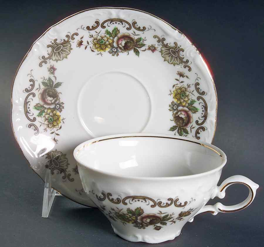 WIG58 Flat Cup & Saucer Set by Winterling - Bavaria-1