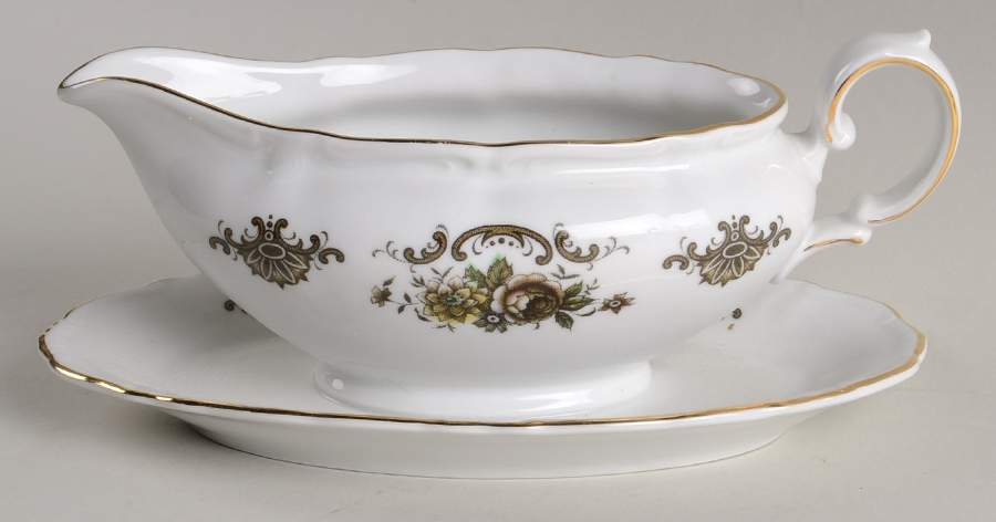 WIG58 Gravy Boat with Attached Underplate by Winterling - Bavaria-1