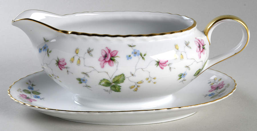 WIG67 Gravy Boat with Attached Underplate by Winterling - Bavaria-1