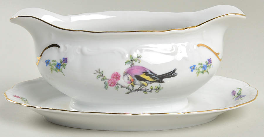 WIG72 Gravy Boat with Attached Underplate by Winterling - Bavaria-1