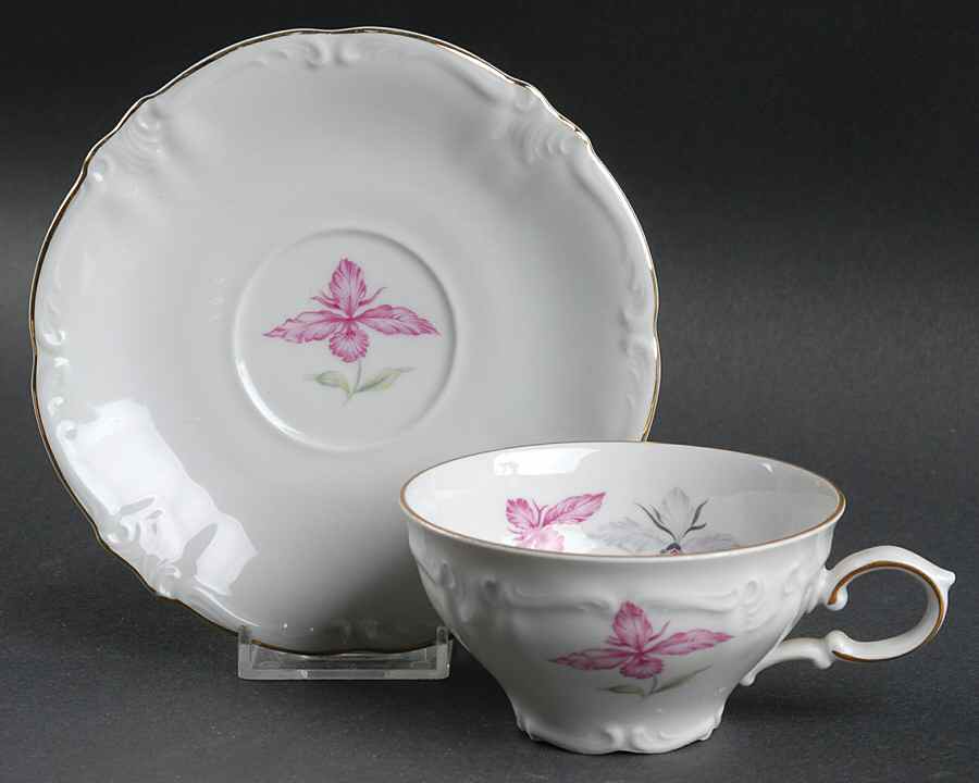 WIG8 Flat Cup & Saucer Set by Winterling - Bavaria-1