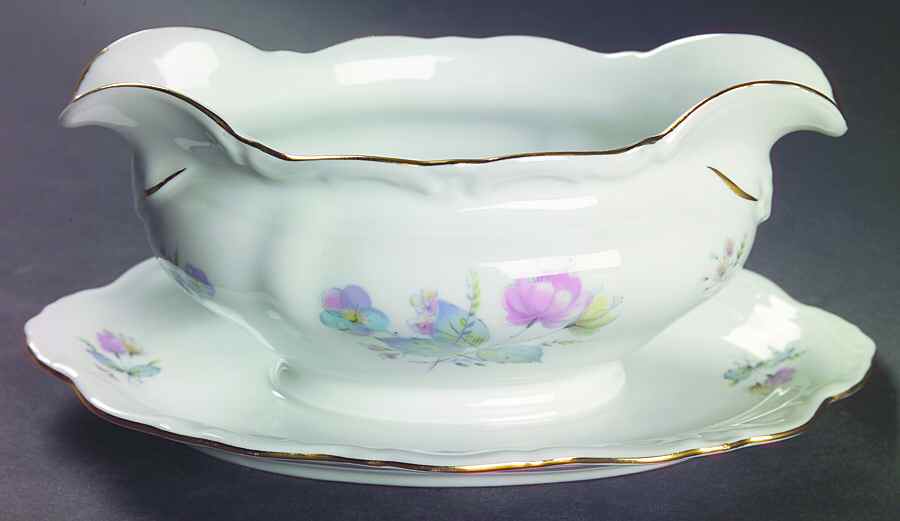 WIG86 Gravy Boat with Attached Underplate by Winterling - Bavaria-1