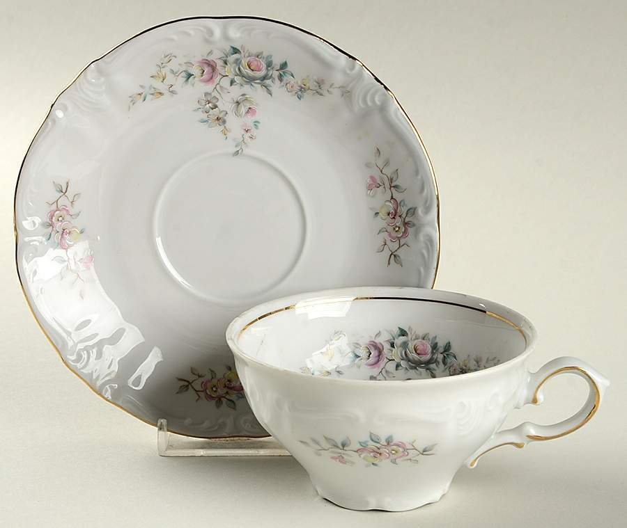 WIG93 Flat Cup & Saucer Set by Winterling - Bavaria-1