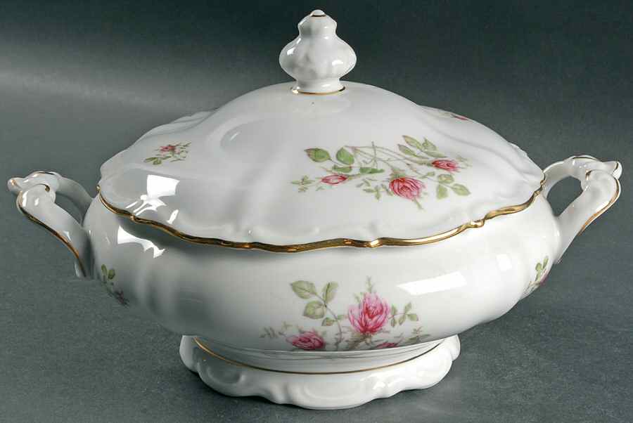 Wild Rose Round Covered Vegetable by Winterling - Bavaria-1