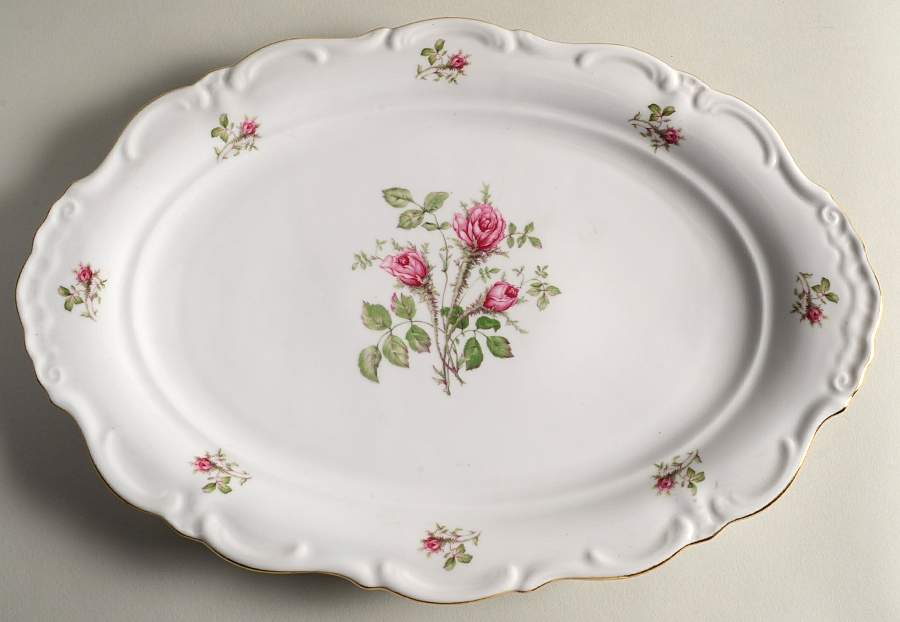 Wild Rose 12" Oval Serving Platter by Winterling - Bavaria-1