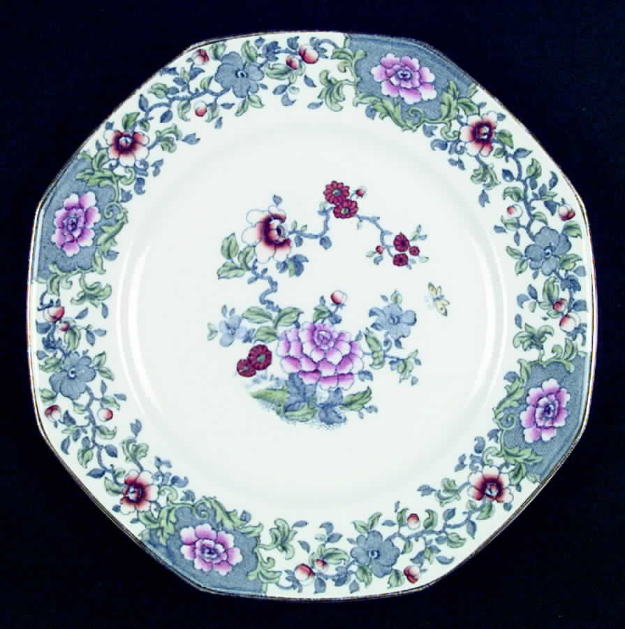 Antique Pink Dinner Plate by F Winkle-1