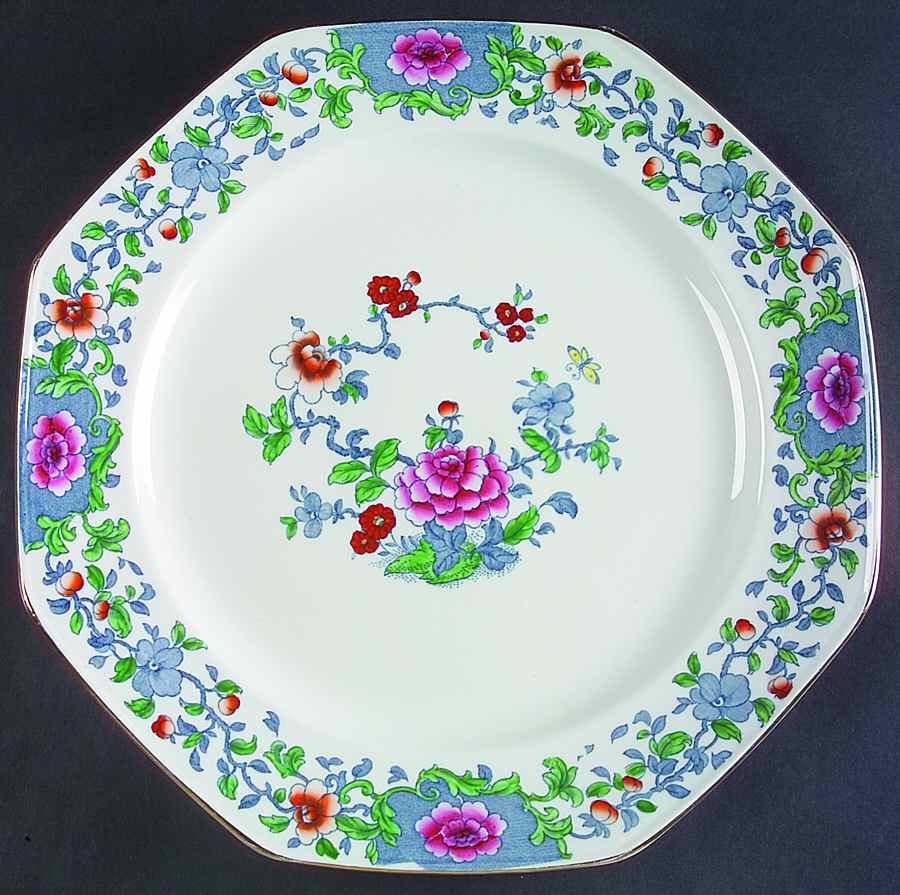 Antique Pink 13" Chop Plate (Round Platter) by F Winkle-1