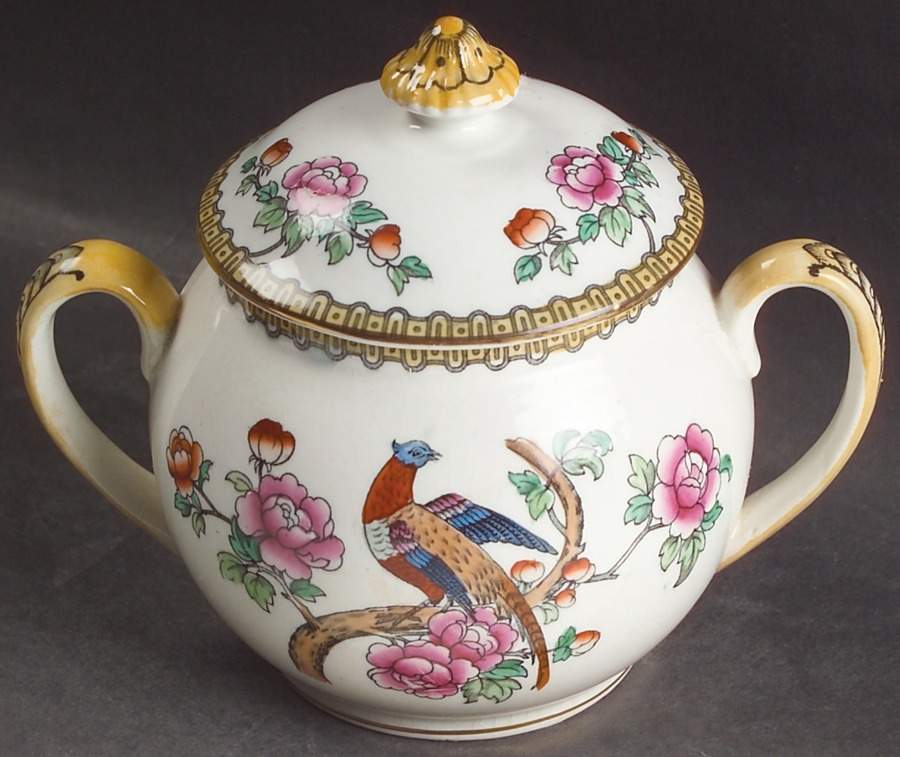 Pheasant (Smooth) Sugar Bowl & Lid by F Winkle-1